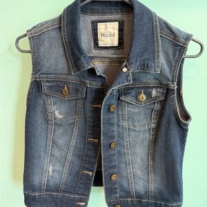 Women’s Mudd Blue Denim Vest Size S
